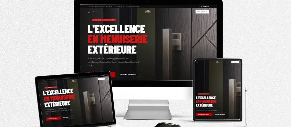 Site internet de Profen (Suisse) réalisé par LLP Agency, affiché sur ordinateur, portable, tablette et mobile